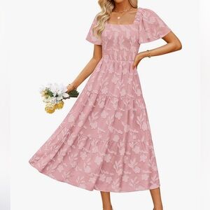 ZESICA Women‘s Summer Boho Floral Midi Dress